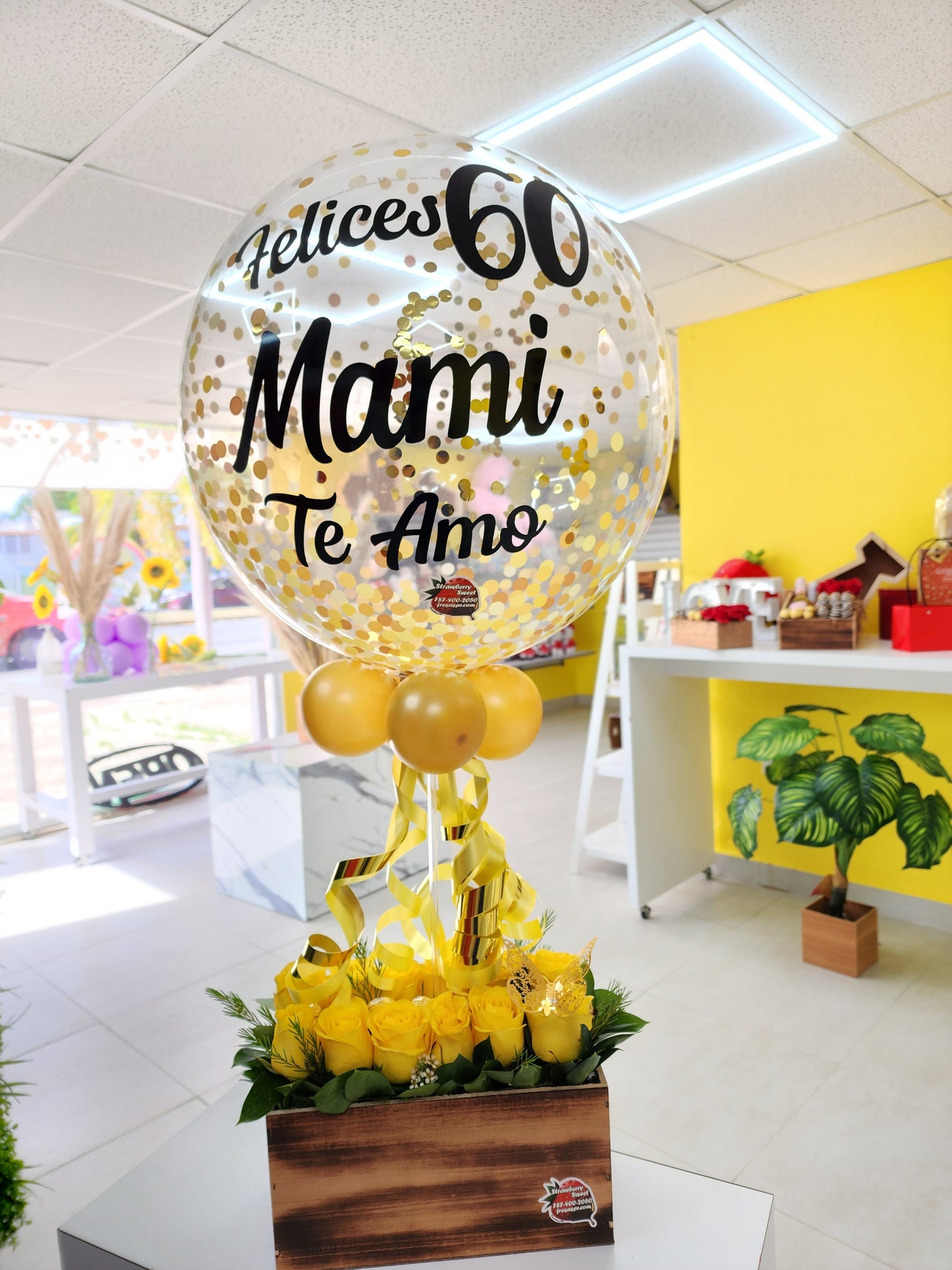 Combo 9 Wood Rose & Globo Personalizado