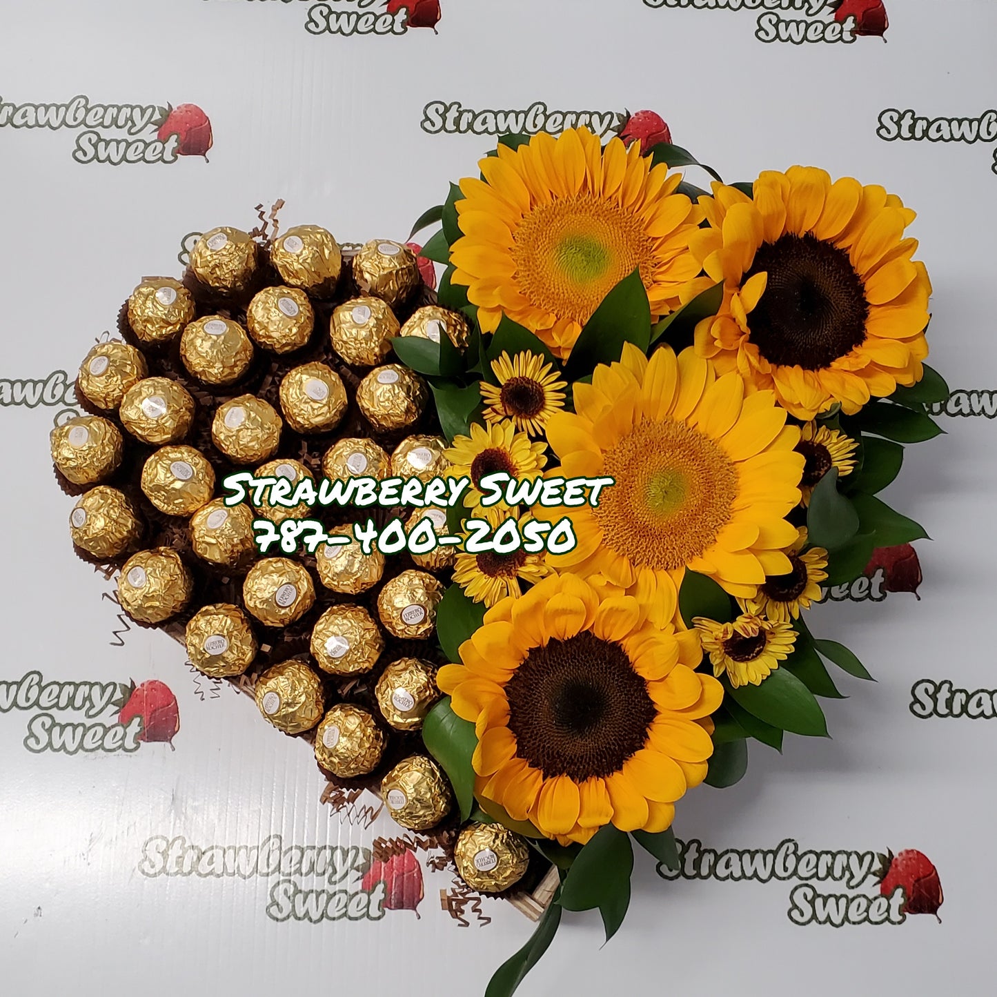 Medium Sunflower Heart corazón